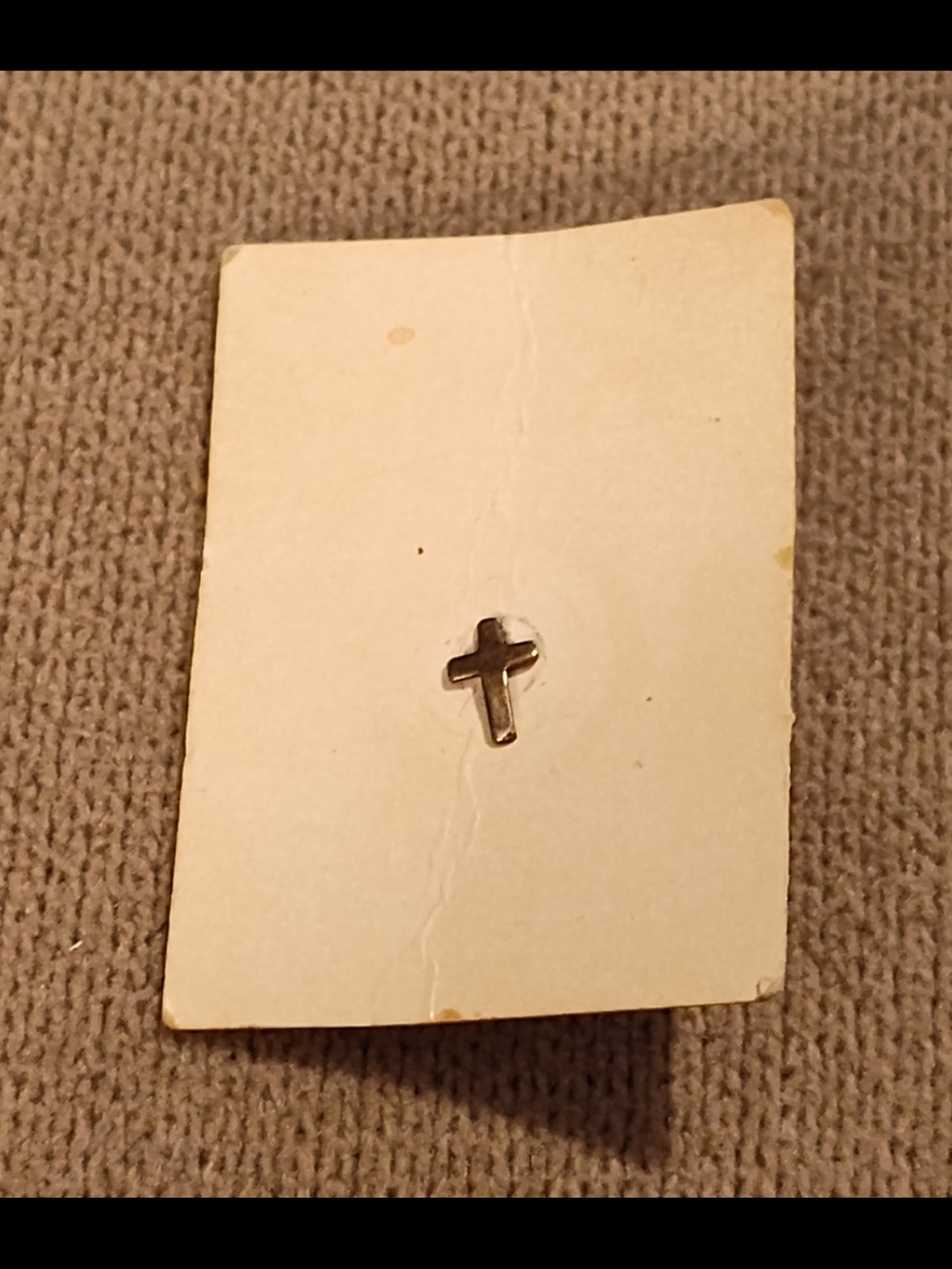 Vintage & NWT! Small Rolled Gold Cross Pin - Minimalist Religious Jewelry